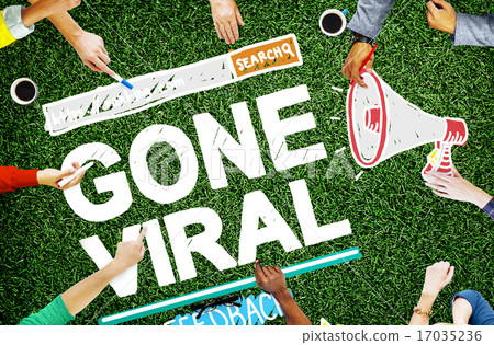 Gone Viral Popular Famous Share Post Concept 17035236