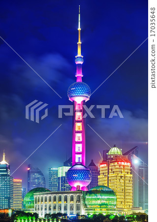 Night skyscrapers,city building of ,Shanghai,China Night skyscrapers,city building of ,Shanghai,China 17035648