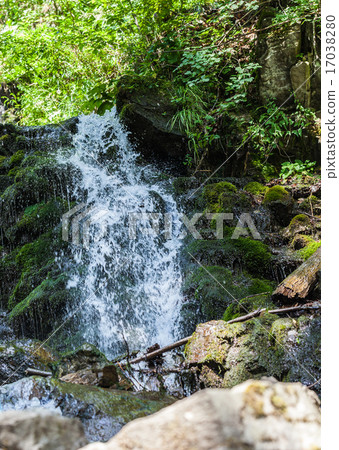 waterfall in the Carpathian mountains 17038280