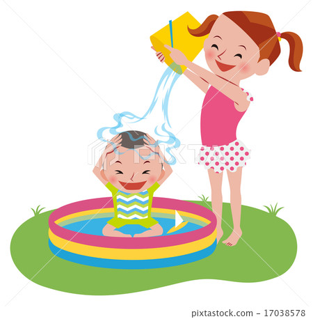 孩子們在水里玩 17038578