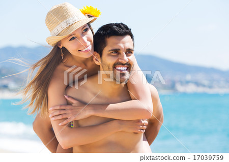 Newly married couple having homeymoon 17039759