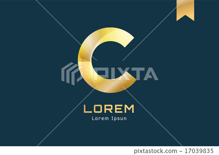 Vector c logo template. Abstract circle shape and symbol, icon or creative dea, copyright, flow Vector c logo template. Abstract circle shape and symbol, icon or creative dea, copyright, flow 17039835