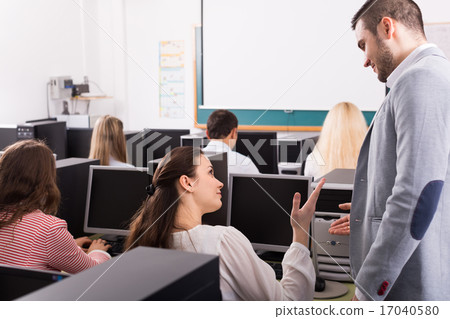 Employees working at office. 17040580