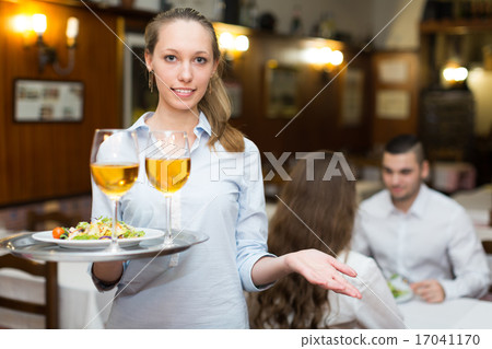 Waitress with beverages Waitress with beverages 17041170
