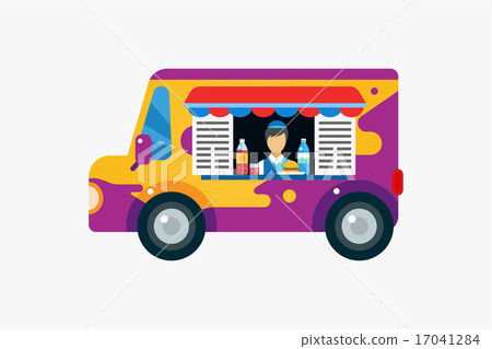 Fast food car and vector objects set Fast food car and vector objects set 17041284