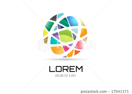 Vector globe abstract logo template. Circle... - Stock Illustration ...