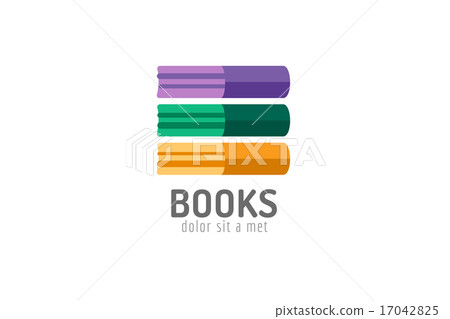 Book template logo icon. Back to school. Education, university, college symbol or knowledge, books Book template logo icon. Back to school. Education, university, college symbol or knowledge, books 17042825