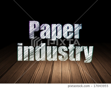 Manufacuring concept: Paper Industry in grunge dark room 17043955