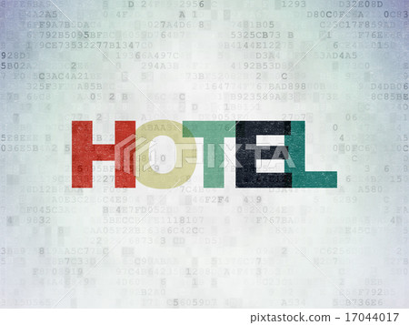 Vacation concept: Hotel on Digital Paper background 17044017
