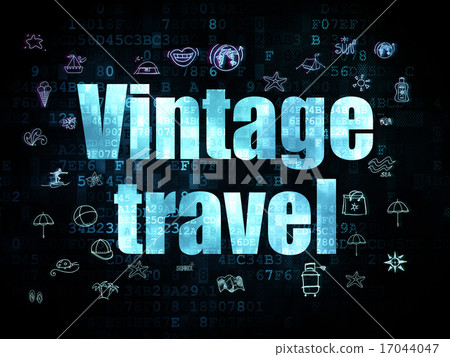 Travel concept: Vintage Travel on Digital background 17044047