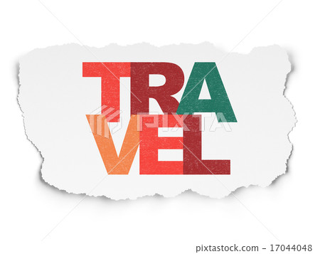 Tourism concept: Travel on Torn Paper background 17044048