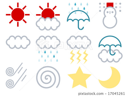 Weather icon illustration colorful Weather icon illustration colorful 17045261