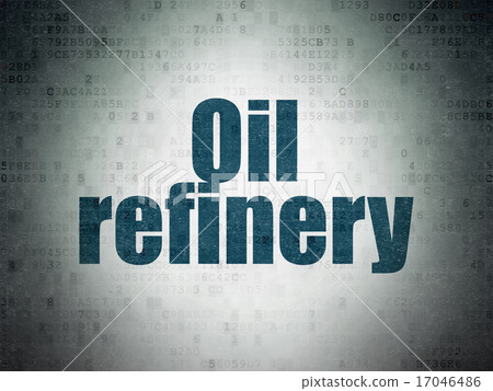 Industry concept: Oil Refinery on Digital Paper background 17046486