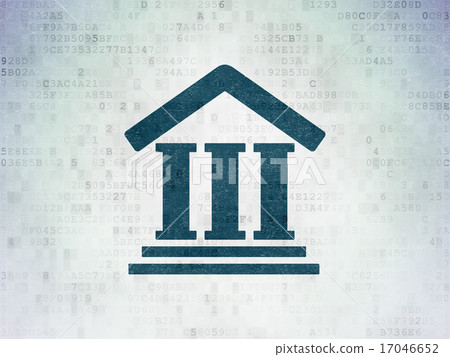 Law concept: Courthouse on Digital Paper background Law concept: Courthouse on Digital Paper background 17046652