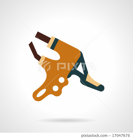 Bike brake lever flat vector icon 17047678