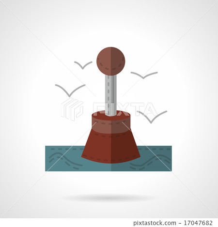 Restrictive buoy flat vector icon 17047682