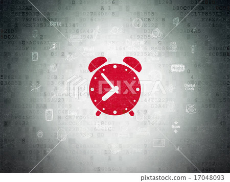 Timeline concept: Alarm Clock on Digital Paper background Timeline concept: Alarm Clock on Digital Paper background 17048093