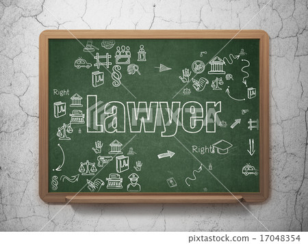 Law concept: Lawyer on School Board background Law concept: Lawyer on School Board background 17048354