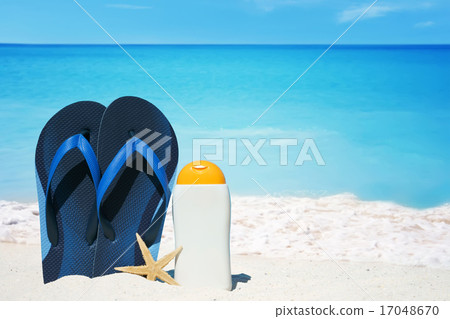 Flip Flops and sun cream Flip Flops and sun cream 17048670