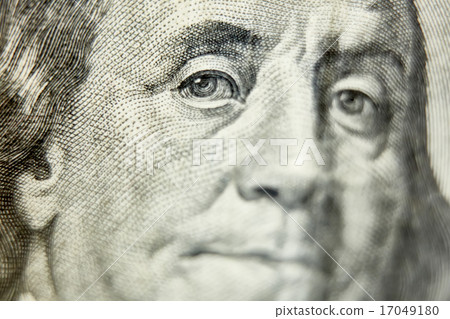 Macro close up of the US 100 dollar bill Macro close up of the US 100 dollar bill 17049180