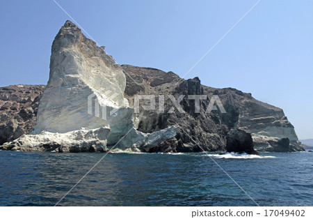 Beautiful sea and rock island landscape in Greece Beautiful sea and rock island landscape in Greece 17049402