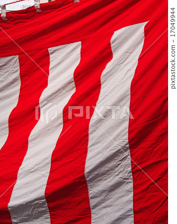 Red and white curtain 17049944