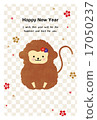 新年卡片例證猴子猴子猴子 17050237