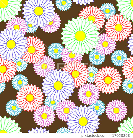 Flower pattern 1 Background dark brown 17050268