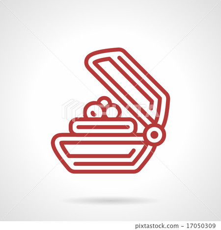 Soap bar red line vector icon 17050309