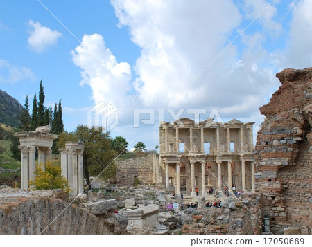Turkish Ephesus ruins library Turkish Ephesus ruins library 17050689