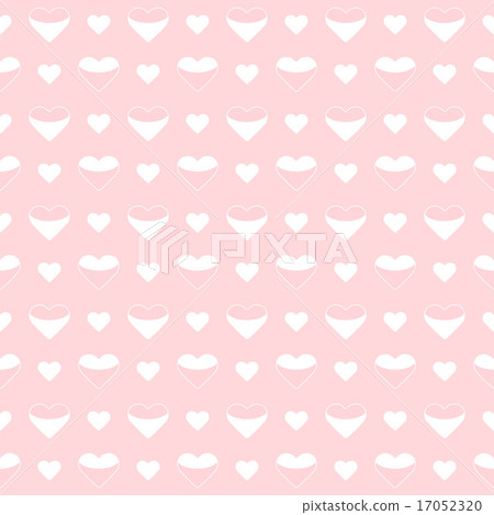 Seamless pattern cute white hearts on a pink 17052320