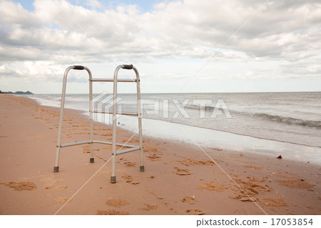 walker on sand beach walker on sand beach 17053854