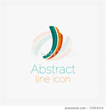 Clean elegant circle shaped abstract geometric logo. Universal for any idea 17054314