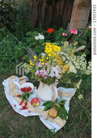 Bouquet of wildflowers, apples, red currants 18299 Bouquet of wildflowers, apples, red currants 18299 17055433