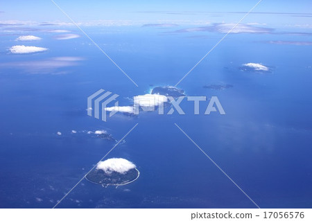 伊豆群島，從豐島島，Utaganejima，新島，島島，Kozushima，Miyakejima，Mikurajima 17056576