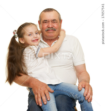 Grandfather and grandchildren portrait studio shoot Grandfather and grandchildren portrait studio shoot 17057541
