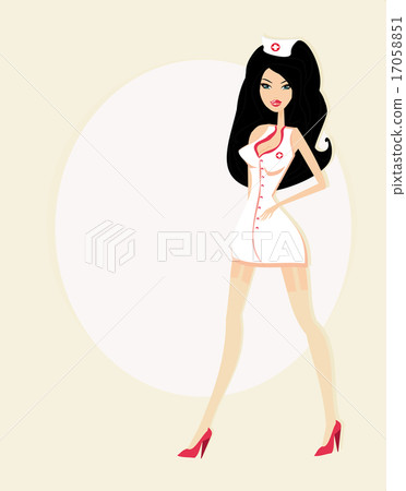 vector illustration of a sexy nurse card vector illustration of a sexy nurse card 17058851