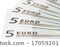 banknotes on five euros 17059201