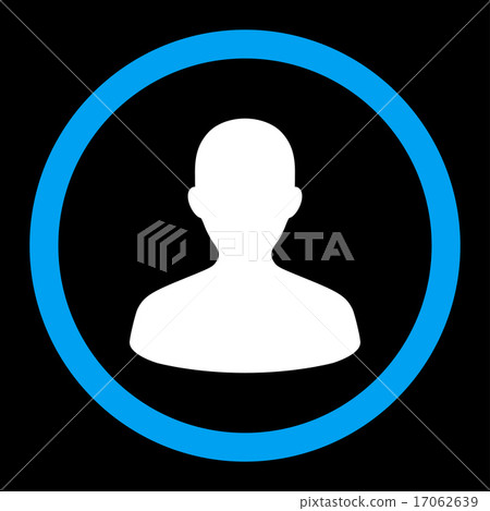 User flat blue and white colors rounded vector icon User flat blue and white colors rounded vector icon 17062639