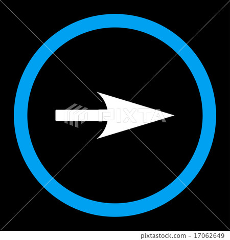 Arrow Axis X flat blue and white colors rounded vector icon Arrow Axis X flat blue and white colors rounded vector icon 17062649