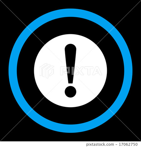 Problem flat blue and white colors rounded vector icon Problem flat blue and white colors rounded vector icon 17062750