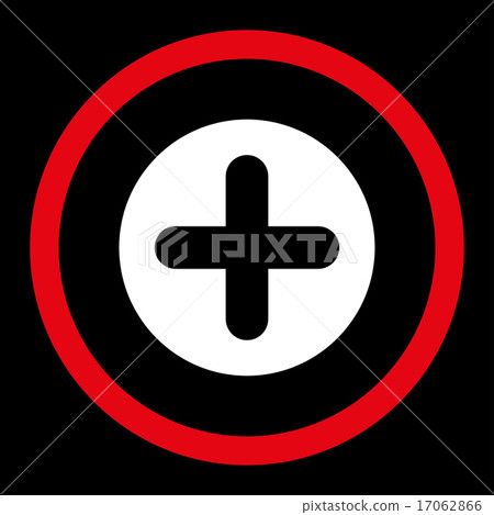 Create flat red and white colors rounded vector... - Stock Illustration ...