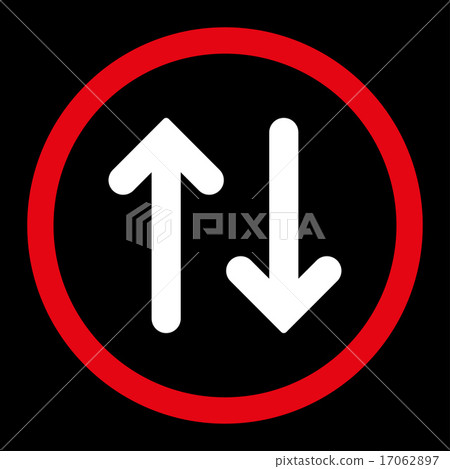 Flip flat red and white colors rounded vector icon Flip flat red and white colors rounded vector icon 17062897