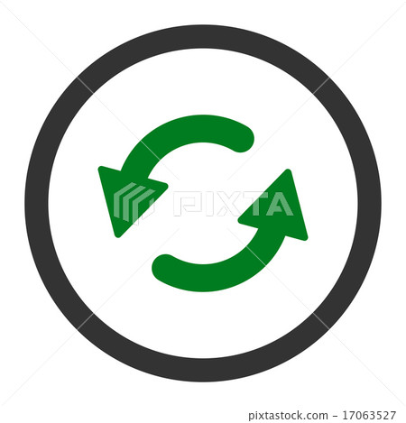 Refresh Ccw flat green and gray colors rounded vector icon Refresh Ccw flat green and gray colors rounded vector icon 17063527