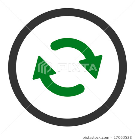 Refresh flat green and gray colors rounded vector icon Refresh flat green and gray colors rounded vector icon 17063528