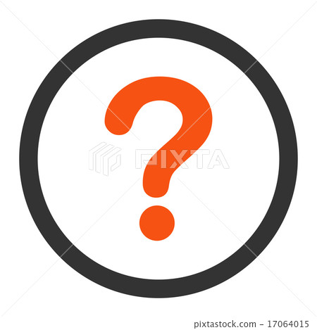 Question flat orange and gray colors rounded vector icon Question flat orange and gray colors rounded vector icon 17064015