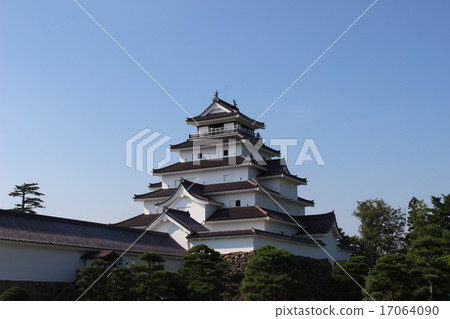 Tsuruga城堡城堡塔在Aizuwakamatsu Tsuruga城堡城堡塔在Aizuwakamatsu 17064090