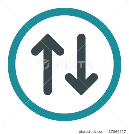 Flip flat soft blue colors rounded vector icon - Stock Illustration ...