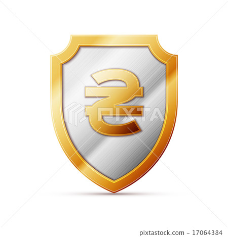 shield with Hryvnia sign shield with Hryvnia sign 17064384