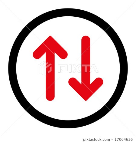 Flip flat intensive red and black colors rounded vector icon Flip flat intensive red and black colors rounded vector icon 17064636